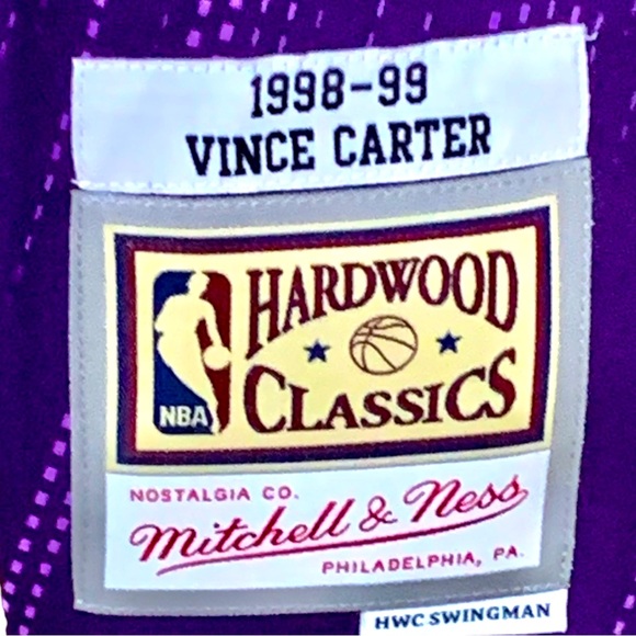 NWT NBA MITCHELL & NESS MONOCHROME SWINGMAN JERSEY RAPTORS 1998 VINCE CARTER XL - Picture 8 of 11
